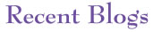 Recent Blogs